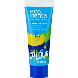 Ecodenta Toothpaste Cavity Fighting Colour Surprise паста за зъби за деца 75 мл