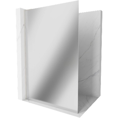 Mexen Kioto L стена за душ Walk-in 70 x 200 cm, огледало, матиран никел - 800-070-103-97-50 (800-070-103-97-50)