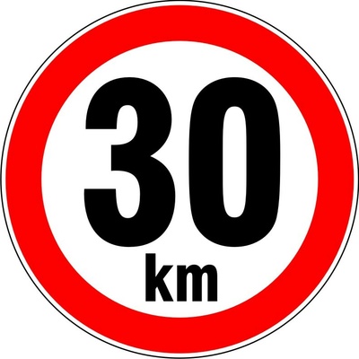 RAFO Reflexní samolepka Nejvyšší rychlost 10 - 300 km, průměr 15 cm Varianta: 30