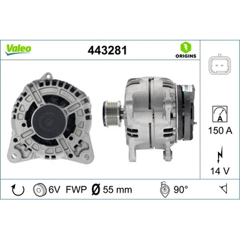 Alternátor VALEO 443281