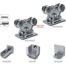 set bez profilu pre samonosný systém, (2x W35MR/F, 1x W32/80, 1x W36/80, 1x W37M)