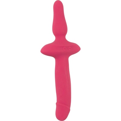 Couples Choice 2in1 Vibrator + Butt Plug Pink