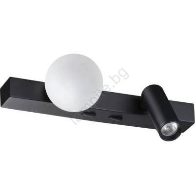 Ideal Lux - LED аплик PING PONG 2xLED/3W/230V CRI 90 черен (ID336664)
