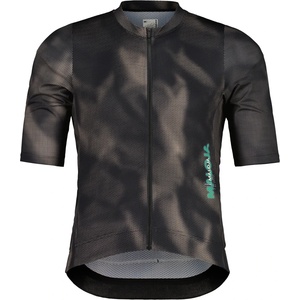 Maloja Мъжка фланелка с къс ръкав за колоездене Maloja GosingM. Cycling jersey - Deep Black Papermountains (056-4228-0111)
