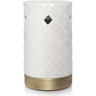 Yankee Candle Langham Metallic Band Faceted Glass Ceramic Melt Warmer