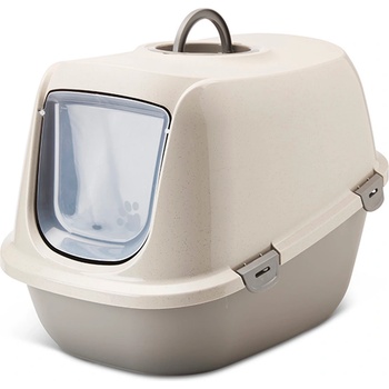 SAVIC Leo Happy Planet - Модерна тоалетна къща за котки с филтър за миризми, 64х46х45 см. - мокра гранит топло сиво