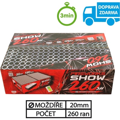 Složený ohňostroj 260 ran 20 mm