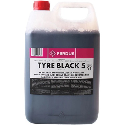 Ochranný a barvicí přípravek na pneumatiky TYRE BLACK 5, objem 5 litrů