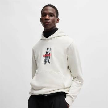 HUGO BOSS Суичър Hugo Dartchon Animal Graphic Hoodie - Natural