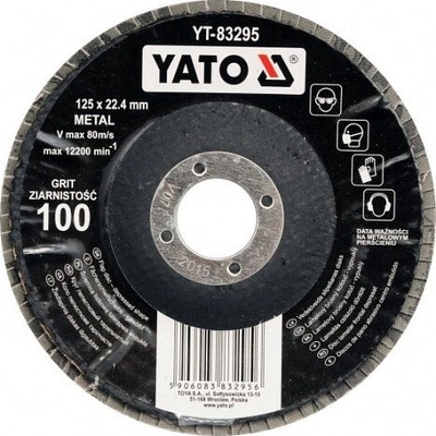 Yato Kotouč lamelový korundový 125 x 22,2 mm vypouklý brusný P120