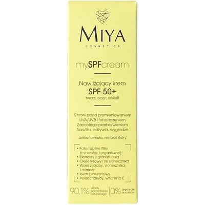 Miya My Cream hydratačný pleťový krém s ochranným faktorom SPF50+ 40 ml