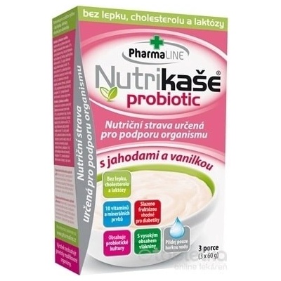 Mogador Nutrikaša probiotic s jahodami a vanilkou 3 x 60 g