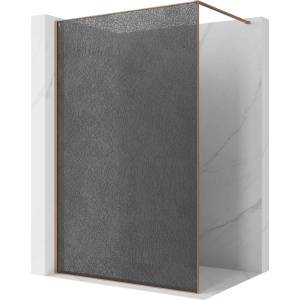 Mexen Kioto стенна преграда за душ Walk-in 100 x 200 cm, crackle графит 12 mm, четкана мед (800-100-101-65-44-X)