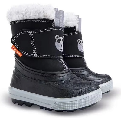 Demar bear 1507c / Детски снежни ботуши с овча вълна - черно/сиви 26-27 (1507c/26-27)