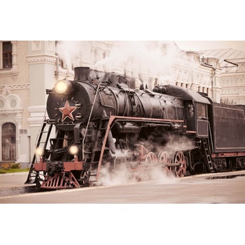 DIMEX ART s. r. o Флизелинов фототапет ретро парен влак 375 x 250 см