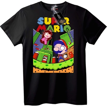 NOONEBRAND Тениска Super Mario с анимационни герои - 4XL, Black