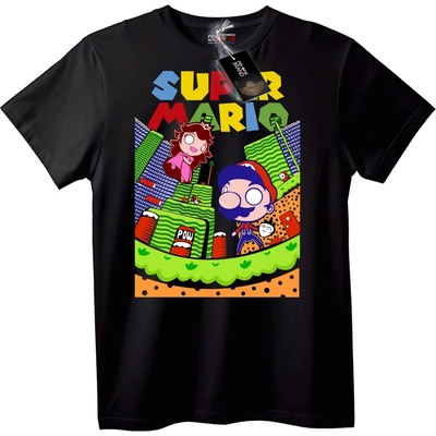 NOONEBRAND Тениска Super Mario с анимационни герои - 4XL, Black