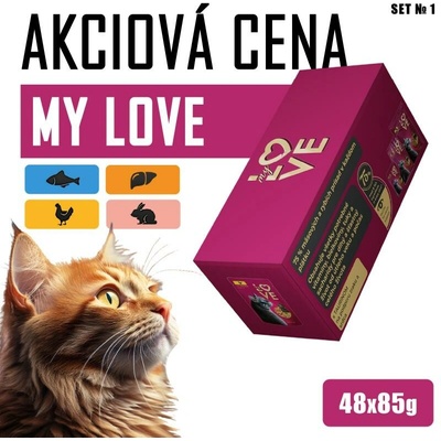 My Love v omáčke ryba pečeň kura králik 48 x 85 g