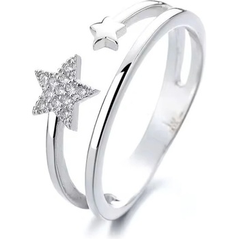 DELIS Сребърен пръстен 925, jw1369, звездна шарка, с родиево покритие (jw1369)