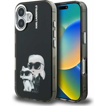 KARL LAGERFELD IML Aquarelle Karl and Choupette Заден Кейс за iPhone 16 Черен Karl Lagerfeld | Cheren | ЖЕНИ | UNI
