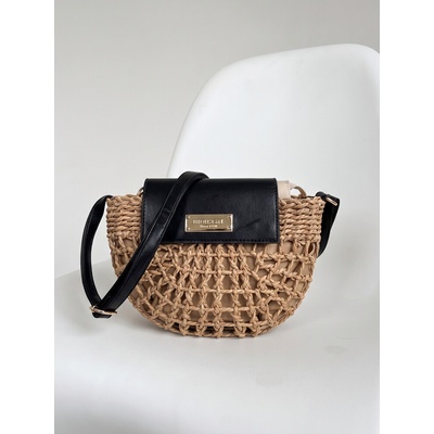 Monnari Letná slamená crossbody kabelka – hnedá