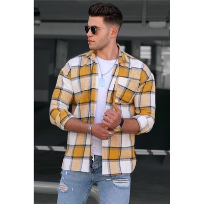 Madmext Мъжка риза 4908 - Жълта 290133 (290133_Жълт)