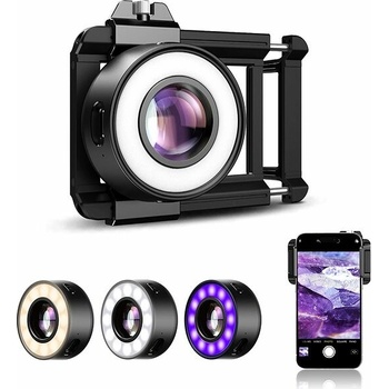 Apexel HD 120X Jewelry Macro Lens with LED Light & UV Light for Phone