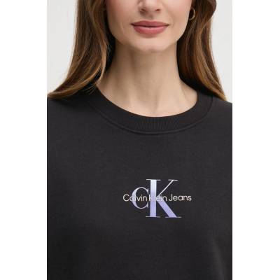 Calvin Klein Памучен суичър Calvin Klein Jeans в черно с принт J20J225360 (J20J225360)