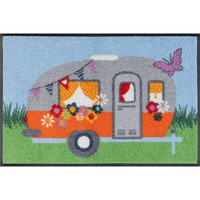 wash+dry Interiérová rohožka Happy Camping 50 x 75 cm