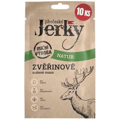 Juhočeské Jerky Zverinové natur 10 x 20 g