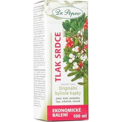 Dr. Popov Bylinné kapky Tlak Srdce 100 ml