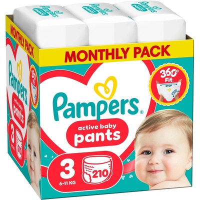 Pampers Active Baby 3 214 ks