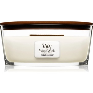 WoodWick Island Coconut ароматна свещ с дървен фитил (hearthwick) 453 гр