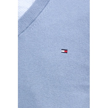 Tommy Hilfiger Пуловер с кашмир Tommy Hilfiger в синьо от лека материя MW0MW28047 (MW0MW28047.9BYY)