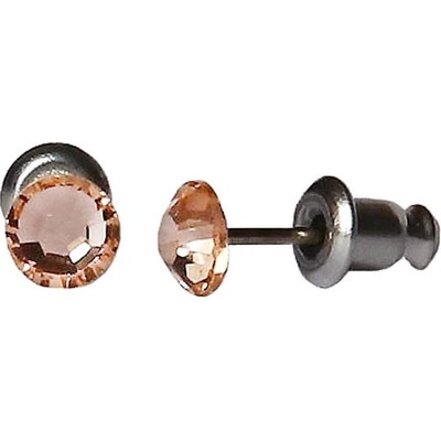 JSB Swarovski Elements s broušeným krystalem tvar tečka béžové 713907 silk