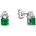 Diamonfire strieborné náušnice Emerald E6698