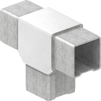 Feldmann 10134040-V2A - nerezová spojka madla pr. 40x40 mm, priama, trojcípá, uhol 90°, AISI 304, pre nerezové zábradlie