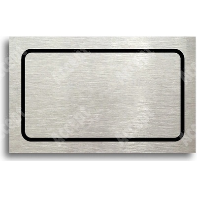 ACCEPT Tabulka SEM - TAM - typ 19 (80 x 50 mm) - stříbrná tabulka - černý tisk