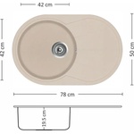 Leks Lisa Round 78.1 SI Мивка за вграждане