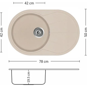 Leks Lisa Round 78.1 SI Мивка за вграждане