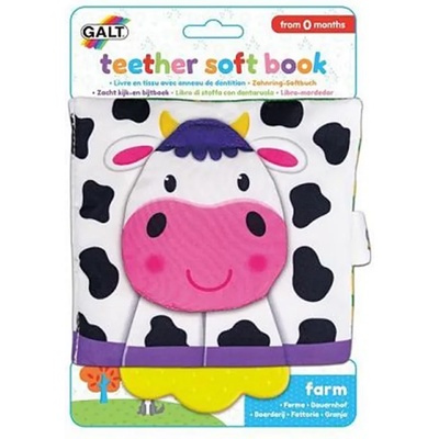Galt Бебешка играчка Galt - Мека книжка с гризалка, ферма (1004069)
