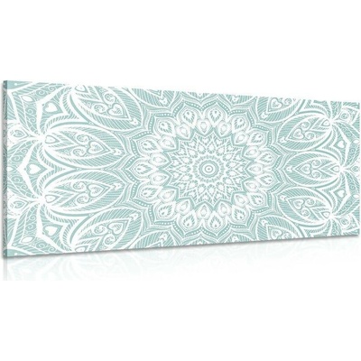 Obraz Mandala harmonie na modrém pozadí - 120x60