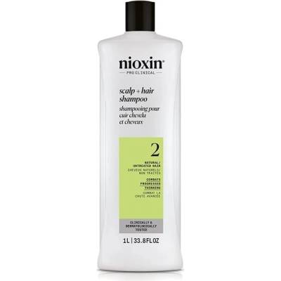 Nioxin System 2 Scalp + Hair Shampoo šampón proti rednutiu vlasov 1000 ml