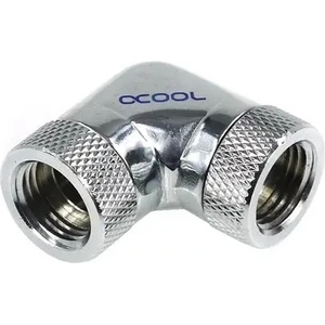 Alphacool Адаптер Alphacool HF, L-конектор 90°, G1/4 - G1/4, Вътрешна резба, Сребрист (AC-64200) - xtreme