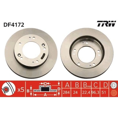 Brzdový kotúč TRW DF4172