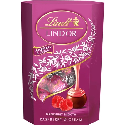 Lindt LINDOR maliny a smetana 200 g