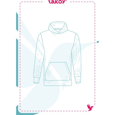 Takoy Elektronický PDF strih pánska mikina klokanka-M-XL