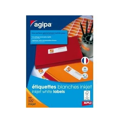 Etikety inkjet 63,5x33,9mm Agipa A4 100 hárkov AG119841