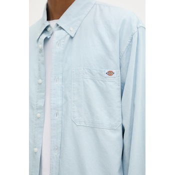 Dickies Памучна риза Dickies в синьо със стандартна кройка с яка с копче DK0A87PY (DK0A87PY)