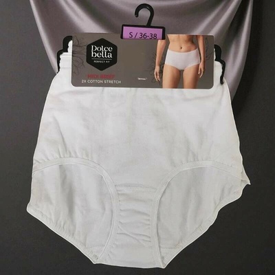 Dámske nohavičky Dolce Bella Midi Brief biele – 2 balenie